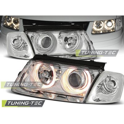 Tuning-Tec Přední čirá světla Volkswagen Passat B5 (1996 - 2000) - chromované - Angel Eyes – Hledejceny.cz