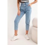 Kesi Dámské džíny paperbag s dvojitým zapínáním M.sara Modrá – Hledejceny.cz