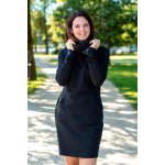 Jsem máma BIO kojicí mikinové šaty se skrytými zipy černé – Sleviste.cz