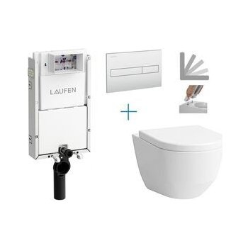 Laufen TW1 tlačítko Dual Flush chrom mat WC Laufen Pro + sedátko H8946630000001 FU3