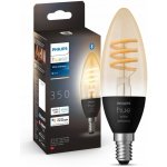 Philips Hue White Ambiance 4.6W 550 Filament svíčka E14 – Hledejceny.cz