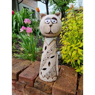 Bureš svícen Kočka přítulka keramický 45 cm bílá – Hledejceny.cz