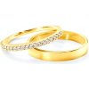 Prsteny Savicki Snubní prsteny Share Your Love žluté zlato bílé safíry ploché OBR SYL BSZ Z