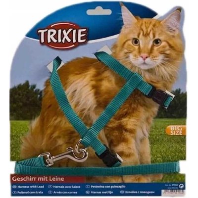Trixie Postroj s vodítkem pro velké kočky Good Luck pošitý stužkou XL – Hledejceny.cz