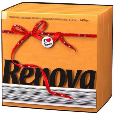 Renova - ubrousky 1V oranžové 70 ks 30x32cm – Zboží Dáma