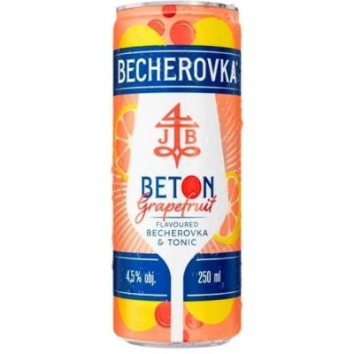Becherovka Beton Grapefruit 4,5% 0,25 l (plech) – Zboží Dáma