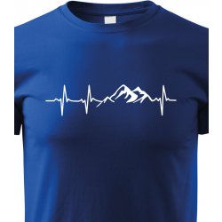 dětské turistické tričko Tep hory, modrá
