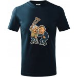 Babiš a berle tričko dětské bavlněné Námořní modrá velmi tmavá téměř černá – Hledejceny.cz