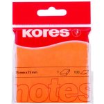 Kores samolepicí bloček neon oranžový 75 x 75 mm, 100 listů – Zbozi.Blesk.cz
