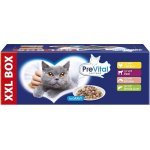 Prevital XXL BOX Mix chutí s kuřetem telecím lososem a játry v omáčce 48 x 100 g – Hledejceny.cz