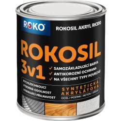 Rokosil 3v1 akryl RK 300 1010 šedá pastelová 0,6L