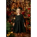 Lily grey boho šaty s hvězdičkami černé – Sleviste.cz