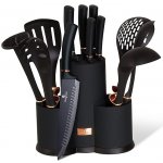 BH Sada nožů a kuchyňského náčiní ve stojanu 12 ks Black Rose Collection – Zboží Dáma