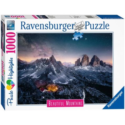 RAVENSBURGER Dechberoucí hory: Tre Cime Dolomity Itálie 1000 dílků – Zboží Dáma