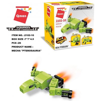 Qman Squros Extreme Changeable 2102-10 Robot Pterosauria 3v1 – Hledejceny.cz