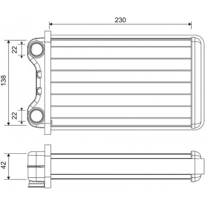 Výměník tepla, vnitřní vytápění VALEO 812255 – Zboží Mobilmania
