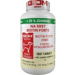 Giom pes Na srst Biotin FORTE 180 tbl + 25% zdarma – Hledejceny.cz