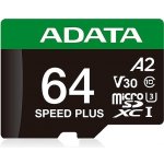 Adata MicroSDXC 64GB Speed Plus UD64GUI3V30A2SP-RA1 – Hledejceny.cz