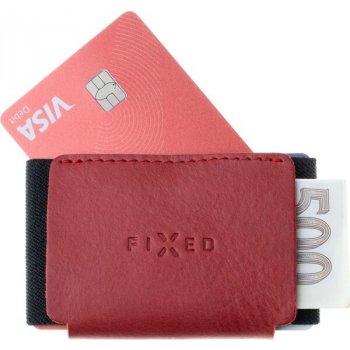 Fixed Kožená Tiny Wallet for AirTag z pravé hovězí kůže červená FIXWAT-STN2-RD