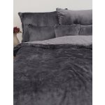 MKLuzkoviny.cz Povlečení mikroplyš Exclusive Laura tmavě šedá 140x200 70x90 – Zboží Dáma