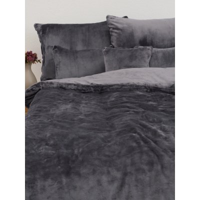MKLuzkoviny.cz Povlečení mikroplyš Exclusive Laura tmavě šedá 140x200 70x90 – Zboží Dáma