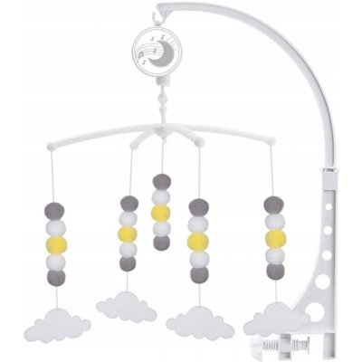 SunBaby Kolotoč nad postýlku s hracím strojkem Pomponiki – Zboží Mobilmania