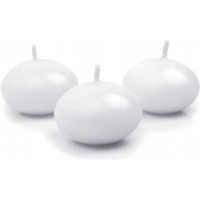 PartyDeco Plovoucí svíčka bílá 1 ks - plovoucí svíčky bílé slavnostní svatební výzdoba – Zboží Dáma