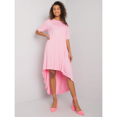 ASYMETRICKÉ dámské MAXI šaty RV SK R4889.09 PINK SVĚTLE růžové – Zboží Mobilmania