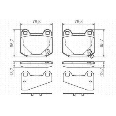 BOSCH 0 986 494 229 Sada brzdových destiček, kotoučová brzda (0986494229)