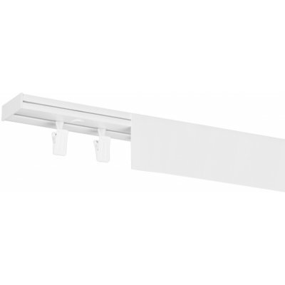 Dekodum Stropní kolejnice z PVC jednořadá bílá s krytem 340 cm na žabky – Zboží Mobilmania