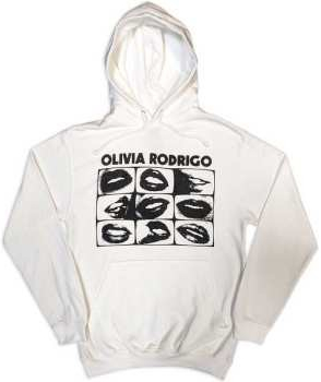 Olivia Rodrigo Unisex Pullover Hoodie: Threshold Lips Grid