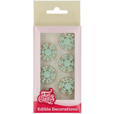 Cukrová dekorace sněhové vločky 12ks - CakeSupplies - FunCakes – Zbozi.Blesk.cz