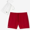 Koupací šortky, boardshorts Lacoste MH6270.8UN Červené