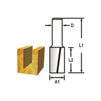 MAKITA Drážkovací fréza 2 břit stopka 6 mm,20x19x51 mm D-47494 – Zboží Dáma
