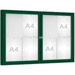 PROCITY Venkovní vitrína model 1000 dvoukřídlá, 8 x A4, plexi, zelená | Zboží Auto