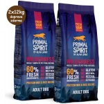 Primal Spirit Dog 60% Wilderness 2 x 12 kg – Hledejceny.cz
