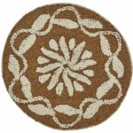 Madam Stoltz Round Mustard Off White hnědá zlatá průměr 60 cm – Hledejceny.cz