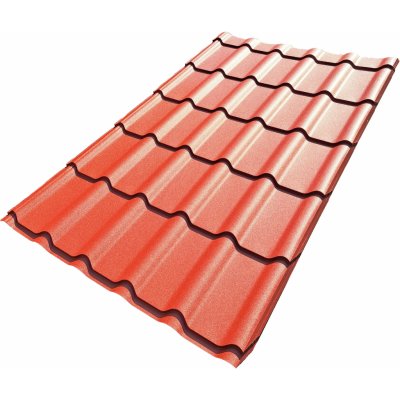 Blachotrapez Diament Eco Plus 0,5 x 1200 x 1900 mm Pladur Wrinkle MAT TK červenohnědá 1 ks – Sleviste.cz