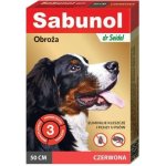 Sabunol Obojek proti blechám a klíšťatům pro psy červený 75 cm – Hledejceny.cz