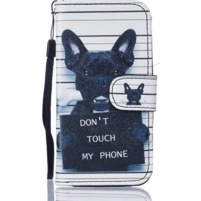 Pouzdro Wally peněženkové iPhone 5C - pes za katrem – Zboží Mobilmania