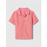 GAP Baby košile z lněné směsi Oxford Shirt růžová – Hledejceny.cz