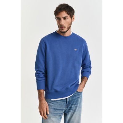 Gant REG SHIELD C-NECK Sweat modrá – Zboží Dáma