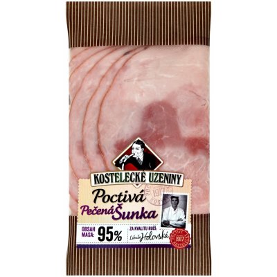 Kostelecké Uzeniny Poctivá pečená šunka 100 g – Zboží Dáma