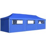 OMAXI 706670 Skládací nůžkový party stan s 8 bočními stěnami 870x291x315 cm modrý – Hledejceny.cz