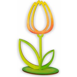 Dřevěný tulipán, nevybarvený Rozměr 15cm
