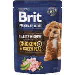 Brit Premium by Nature Adult Dog Fillets in Gravy Chicken & Green Peas 85 g – Zboží Mobilmania