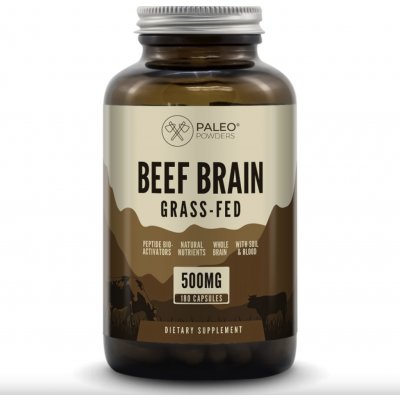 Paleo Powders Hovězí mozek grass-fed 180 kapslí – Hledejceny.cz