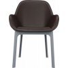 Jídelní židle Kartell Clap PVC šedá / hnědá
