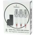 Travalo Classic HD Black plnitelný rozprašovač parfémů 3 x 5 ml + semišový váček dárková sada – Sleviste.cz