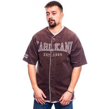 Karl Kani Woven Retro Corduroy Baseball Shirt brown